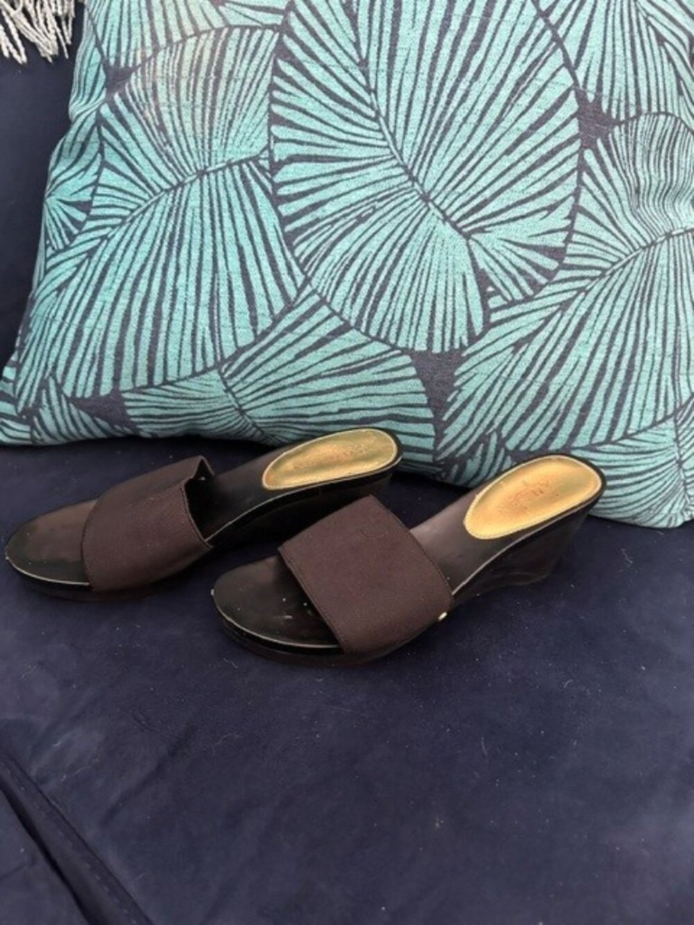 Ralph Lauren open tow wedge sandal